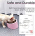 Super Design Mess Free 15° Slanted Bowl for Dogs and Cats, Tilted Angle Bulldog Bowl Pet Feeder, Non-skid & Non-spill, Easier to Reach Food S/0.5 ...