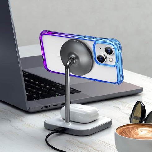 Mkeke for iPhone 14 Case for iPhone 13 Case Magnetic Purple Blue Shockproof Bumpers Cover......