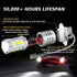 H3 LED Fog Light Bulbs 6000K Xenon White, Extremely Bright 3030 Chips H3 LED Bulbs with Projector for Car Fog Lights, Daytime Running Lights DRL(P...