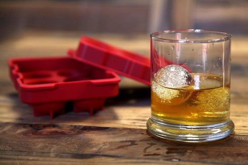R|R Rocks - 6 Ball Tray - R|R Rocks - Golf Ball Ice Maker, Red, 6.75" x 4.5" x 2"...