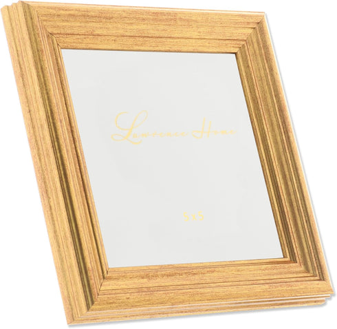 Lawrence Frames 5"L x 5"W Sutter Burnished Gold Picture Frame...