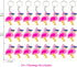 24 Pack Pink Flamingo Keyring Pack Party Favor for Flamingo Lover, Guest Return Gift, Hawaii Themed Party, Baby Shower, Birthday...
