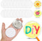 XunYee 20 Pack Blank White Button Pins 2.25 Inch/ 58 mm DIY Craft Button with Pin White Pins Buttons Design Button Making Kit for DIY Crafts Chris...
