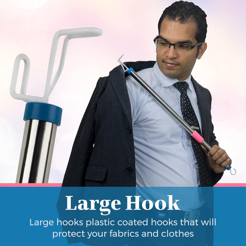 Dressing Stick Fully Adjustable for Long Lengths up to 28.5" - Makes Putting On and Taking Off Clothing Easier, Home Health Aids...