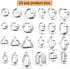 24 pcs Polymer Clay Cutters kit Clay Molds polymer clay cutters for jewelry making 10 Shapes of Clay Cutters with Earring Cards, Earring Hooks, Ju...