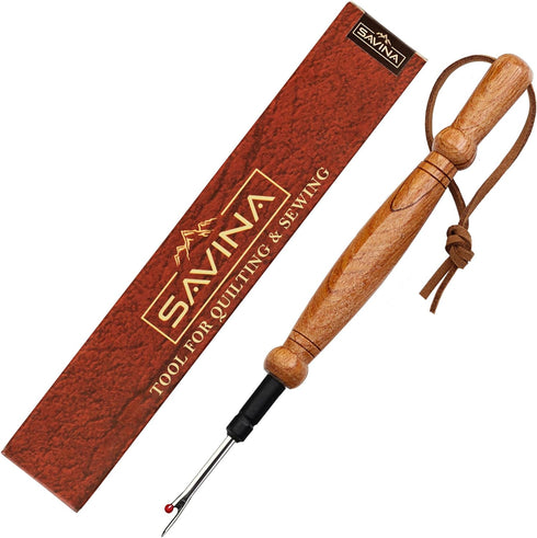 Savina Seam Rippers for Sewing, Remove Stitches and Seams with Precision, Thread Ripping Tool, Hard Wood Professional Multipurpose Durable for Sew...