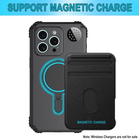 Phone Case for iPhone 15 Pro Max Compatible with MagSafe Military Grade Full Protection Built-in Silicone Shockproof with Screen Protector and Cam...