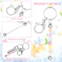 12 Pcs Beadable Keychain Bars Metal Beaded Keychain Blank Keychain Strips for DIY Keychain Pendant Jewelry Crafts...