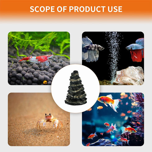 Mountain View Stone Aquarium Decor, Artificial Rocks Stone Aquarium Ornament Fish Tank Decoration, Aquarium Decorations Rock Cave Landscape (3pcs/...