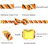 Elegant little tail Dog Collar, Fall Dog Collar Orange Stripe Holiday Pet Collar Dog Halloween Dog Bow Collar Pet Durable Adjustable Girl Boy Dog ...