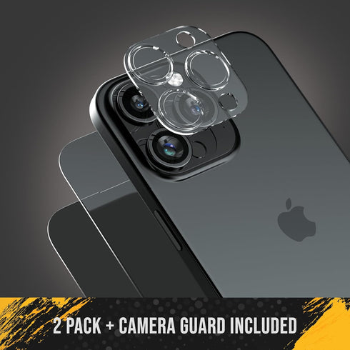 magglass Compatible with iPhone 15 Pro Screen Protector (2 Pack) Camera Lens Guard, Bubble-free Applicator Tool (High Clarity 9H Tempered Glass)...
