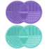 2 Pcs Silicone Make Up Brush Cleaning Mat, Makeup Brush Cleaner Mats, Portable Washing Tool with Suction Cup for Makeup Cosmetic Brushes...