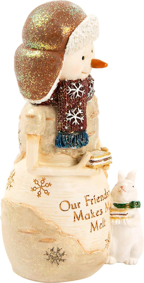 Pavilion Gift Company Our Friendship Makes Me Melt - 5 Inch Collectible Snowman and Bunny Figurine...