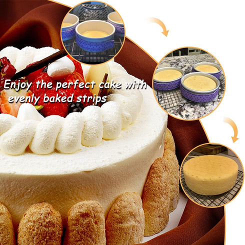 yuntop 2 Piece Bake Even Cake Strips, Cake Pan Dampen Strips, Cake Pan Strips for Evenly Baked Cakes...
