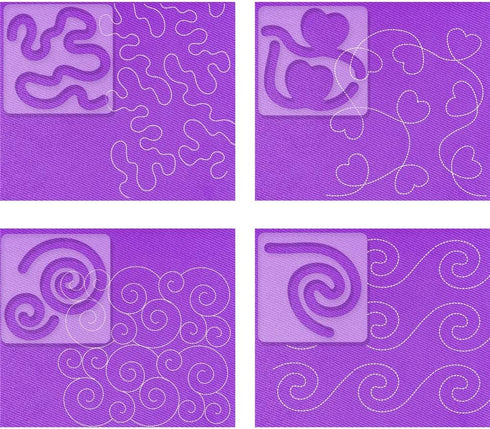 CRASPIRE 4PCS Acrylic Quilting Templates Love Lines Sewing Tools Kit Quilting Rulers DIY Sewing Tools Leather Cutting Stencils for Quilting Handwo...