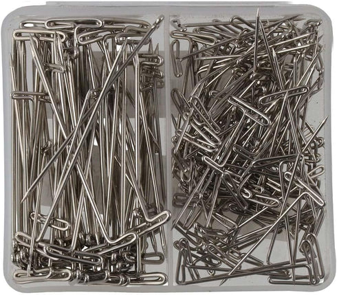 150Pcs T Pins, 1&2 Inch Sewing Pins Long Straight Pins for Foam Head with Box, Stainless Steel Wig Pins for Wigs, T Pins for Knitting Sewing, Quil...