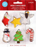 R&M International Mini Christmas Cookie Cutters, Snowman, Stocking, Star, Candy Cane, Tree, Angel, 6-Piece Set...