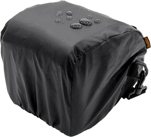 FOSOTO Waterproof (with Rain Cover) Black Camera Case Bag Compatible for Canon EOS M10 M6 M2 Mrak II M50 M100 Rebel T3i T4i T5 SL1, Nikon P600 D33...