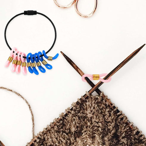 10pcs Knitting Needle Stoppers, Knitting Needles Point Protectors Silicone Needle Hugger Needle Tip Stitch Stoppers for Knitting Crocheting Projec...