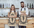 EKOBLA Bee Aprons Vintage Queen Bees Retro Crown Floral Ear Bowknot Black Waterproof Resistant Chef Cooking Kitchen BBQ Adjustable Aprons for Wome...