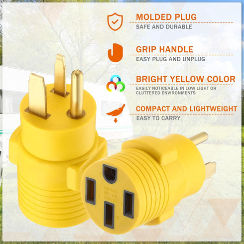 EV Charger Adapter Compatible with NEMA 6-50P to 14-50R 50 Amp 3 Prong Welder Plug to 4 Prong EV Charging Connector, Welder Welding Dryer EV Charg...