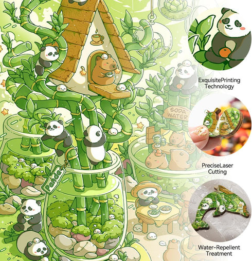 Wooden Puzzles Jigsaw Puzzles 119pcs DIY Puzzle for Adults and Kids Panda Puzzles-Gift for Christmas, Home Decorations, and Mindful Play 5.9 * 8.3...