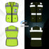Reflective Vest for Women, Mesh Womens Safety Vest with 11 Pockets and Zipper, Hi Vis Neon Construction Work Vest for Lady Surveyors/Workers, Snug...