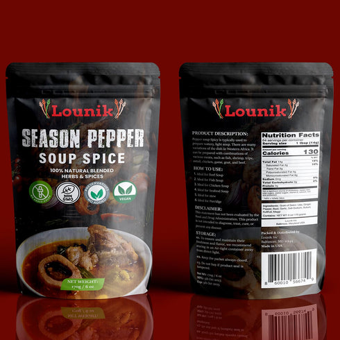 Pepper Soup Spice - Hot & Spicy- 6 oz/170gram...