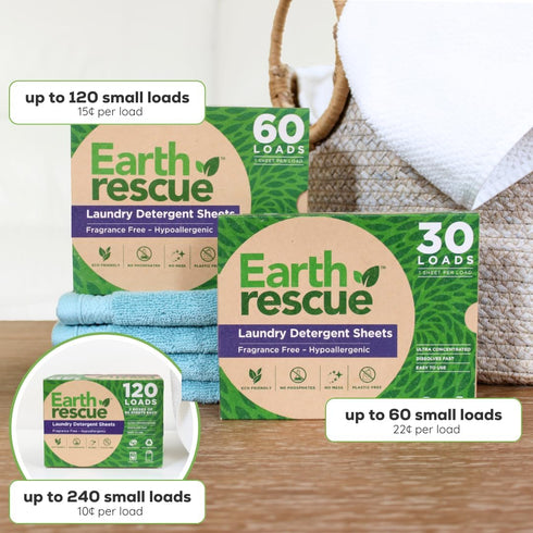 Laundry Detergent Sheets - Up To 60 Loads (30 Sheets) - Unscented, Hypoallergenic, Concentrated Liquidless Dry Laundry Detergent, Ideal For Sensit...