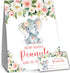 Yuzioey Pink Elephant Guess How Many Peanuts Baby Shower Game, 50 Cards and Matching Standing Sign, Girl Elephant Baby Shower Guessing Game...