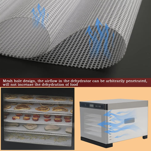 10 Pcs/Sets Silicone Dehydrator Sheets for Food Dehydrator & Freeze Dryer, 14x14 in...