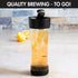 Primula Press and Go Iced Tea Maker, Travel Tumbler, Infuser Bottle, Leak-proof Flip-top Lid with Carry Loop, Dishwasher Safe, Made without BPA, 1...