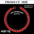 Red Dog Chain Collar-3/4 Inch ?20mm? Width Cuban Link Durable Dog Necklace, Cute Fashion Pet Collar for Pit Bulldog, Light Metal Jewelry Bold Chai...