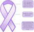 Fundraising For A Cause Large Paper Purple Ribbon Cutouts – Awareness Paper Ribbon Decorations - Donation to Support Alzheimer’s, Domestic Abuse, ...