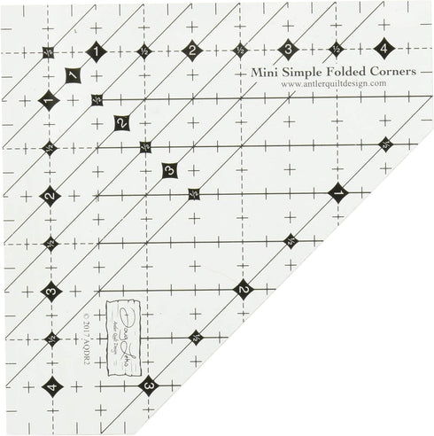 Antler Quilt Design Mini Simple Folded Corners Ruler...