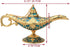 LAUYOO Classic Aladdin Magic Genie Lamp Legend Wishing Light Costume Lamp Metal Carved Arabian Props for Home Tabletop Decoration Party Birthday H...