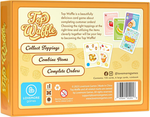 Top Waffle Card Game - Beautifully Delicious Game for Kids, Teens, Adults, and Family Game Night - Great Gift for Ages 7+, 2-6 Players, 30-45 Minu...