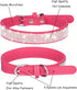 Bling Dog Collar for Small Medium Large Dogs, Rhinestone Dog Collars for Girl and boy Dog, Diamond Puppy Collars, Adjustable Leather Suede SOFE Ca...