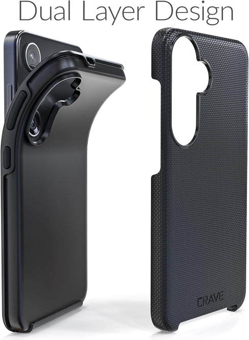 Crave Dual Guard for Samsung Galaxy S24 Case, Shockproof Protection Dual Layer Case for Samsung Galaxy S24 - Black...