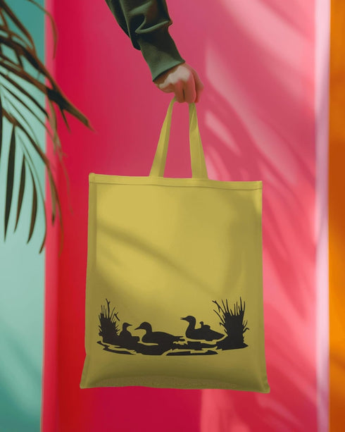 Reusable Ducks & Lake Wilderness Stencil 11" x 8.5" - Custom, Durable Outdoor Scene Template...