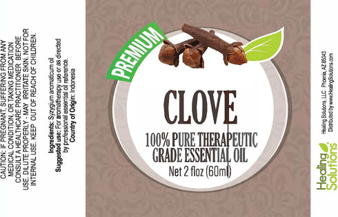 Healing Solutions 60ml Oils - Clove Essential Oil - 2 Fluid Ounces...