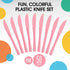 Exquisite Disposable Pink Plastic Knives 50 Pcs - Heavy Duty Pink Plastic Disposable Cutlery - Pink Disposable Flatware, Pink Plastic Silverware, ...