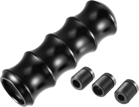 X AUTOHAUX 1 Set 12cm Gear Shift Knob Aluminum Alloy Bamboo Style Gear Shifter Car Interior Shift Knob Black...