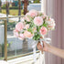 6 Pack Artificial Flowers, Fake Faux Peony Silk Hydrangea Plastic Carnations Daisy Realistic Flower Arrangements for Wedding Decoration Table Cent...