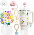Stanley Cup Accessories Set Including 2 Pcs Straw Cover Cap for 9-10 mm Straws, 15 Pcs 3D Stickers, 2 Pcs Handle Charms, 1 Pcs Bling Silicone Boot...
