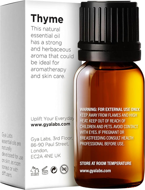 Gya Labs Thyme Essential Oil for Hair - 0.34 Fl Oz - 100% Pure Natural Thyme Oil for Skin, Diffuser & Candle Making Scent...