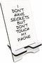 Wooden Phone Stand - I Don't Have Secrets But Don't Touch My Phone-Removable Smart Phone Holder,Suitable for Phone E-Book & Tablets,Phone Accessor...