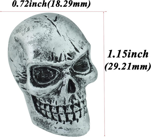 Abfer Skull Tire Wheel Air Cap Valve Stem Covers Car Decorative Accessories Fit Most Vehicle Truck Motorcycles Bikes (Silver)...