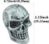 Abfer Skull Tire Wheel Air Cap Valve Stem Covers Car Decorative Accessories Fit Most Vehicle Truck Motorcycles Bikes (Silver)...