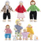 Wooden Doll House People of 8 Miniature Figures and 2 Pets, Dollhouse Dolls Family Set- Dollhouse Accessories for Girls Toddler Kids Pretend Play ...